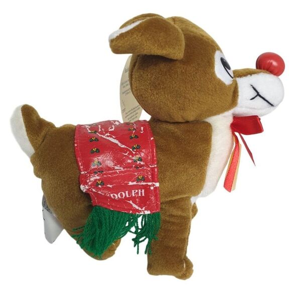 VTG NanCo Rudolph & Santas Reindeer Plush Toy 7.5" 2001 Collectible Christmas - Picture 2 of 6